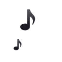 Music Notes Floating in Air