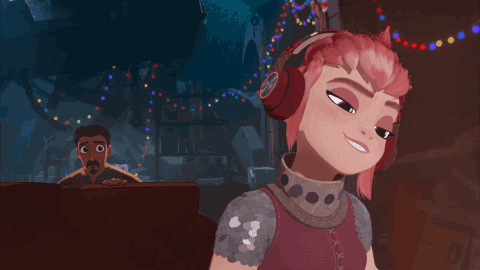 Music Vibing Nimona Movie GIF