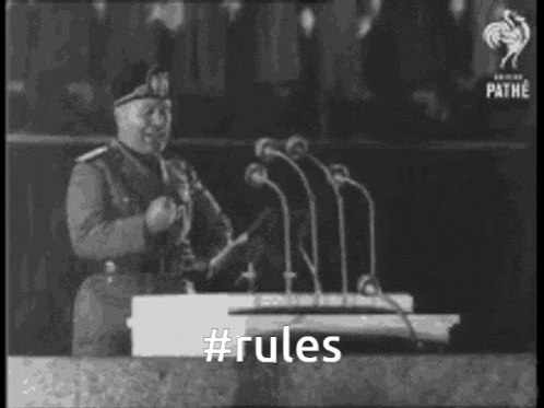 Mussolini Speech Gif GIF