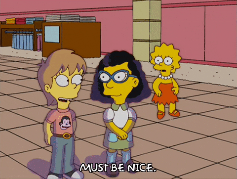 Must Be Nice Lisa Simpsons Gossip GIF