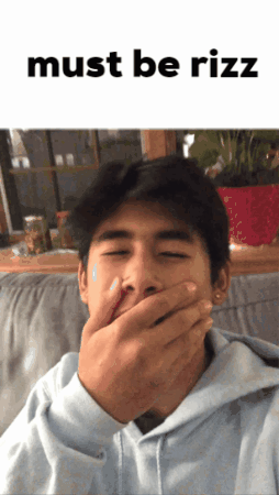 Must Be Rizz Flirty Rubbing Chin GIF