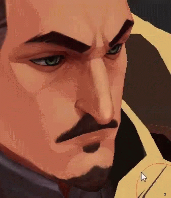 Cartoon Guy Moving Mustache Animation GIF