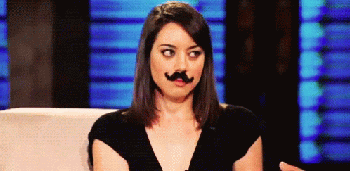 Aubrey Plaza Mustache App High Five GIF