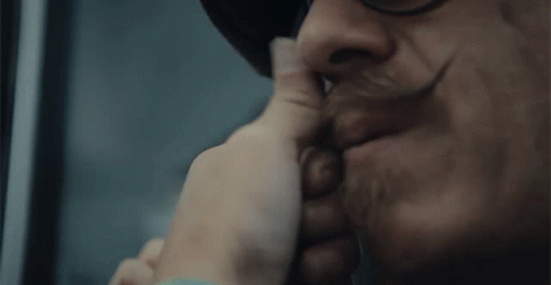 Guy Perming Overgrown Mustache GIF