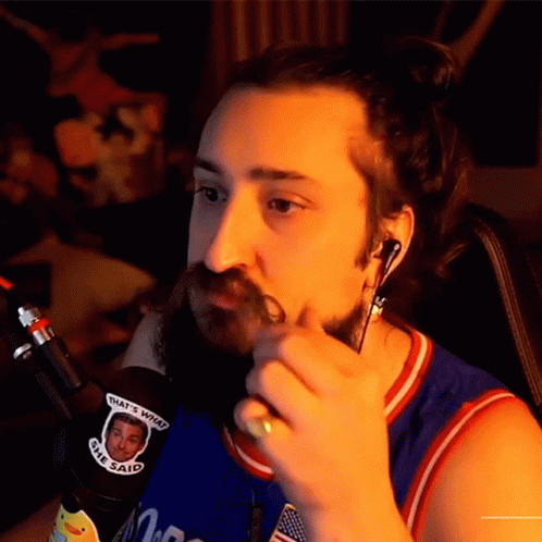 Youtuber Godku Curling Mustache GIF