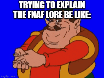 Mustache Man Holding Coins Trying to Explain Fnaf Lore