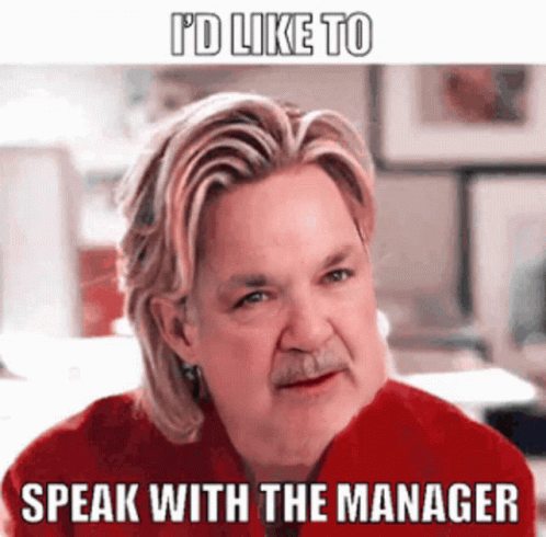 Mustache Man I'd Like to Speak With Manager