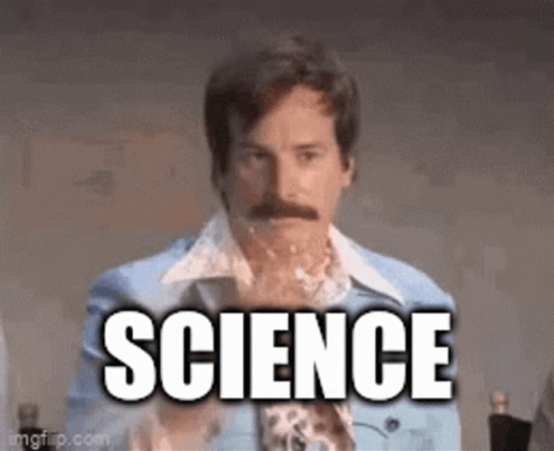 Mustache Man Throwing Confetti Science GIF