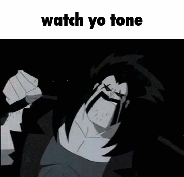 Mustached Cartoon Holding Microphone Watch Yo Tone