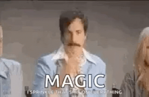 Mustached Man Before Group Saying Magic GIF