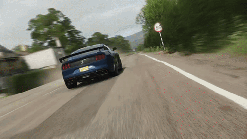Mustang Ford Forza Horizon4 Blue GIF