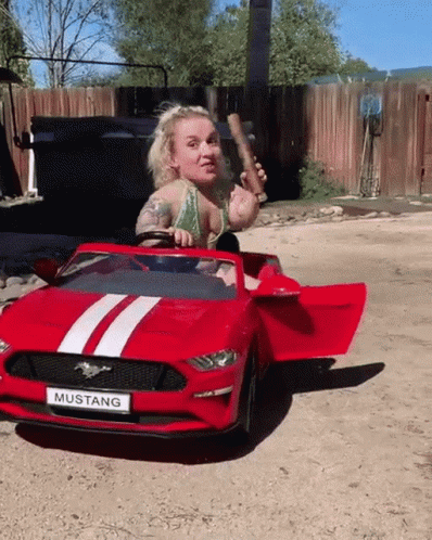 Mustang Ford Red Little Girl GIF