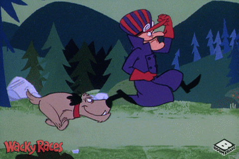 Muttley Running After Boss Dick GIF