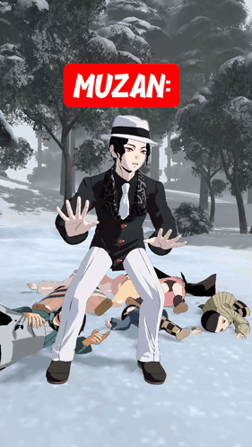 Muzan Kibutsuji Demon Slayer Flying GIF