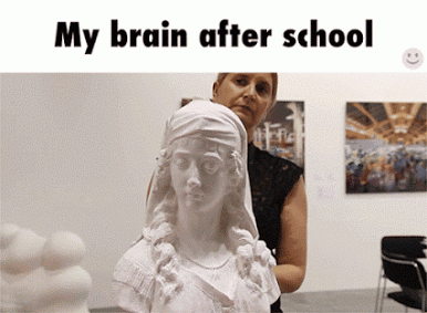 My Brain After School GIF