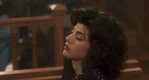 My Cousin Vinny Marisa Tomei Nodding Head GIF