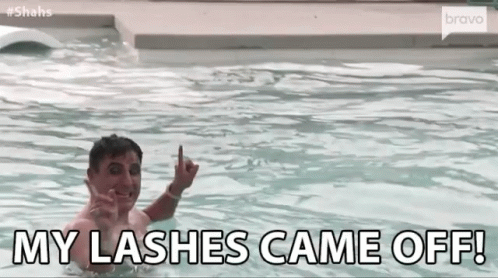 My Eyelashes Came Off While Swimming GIF
