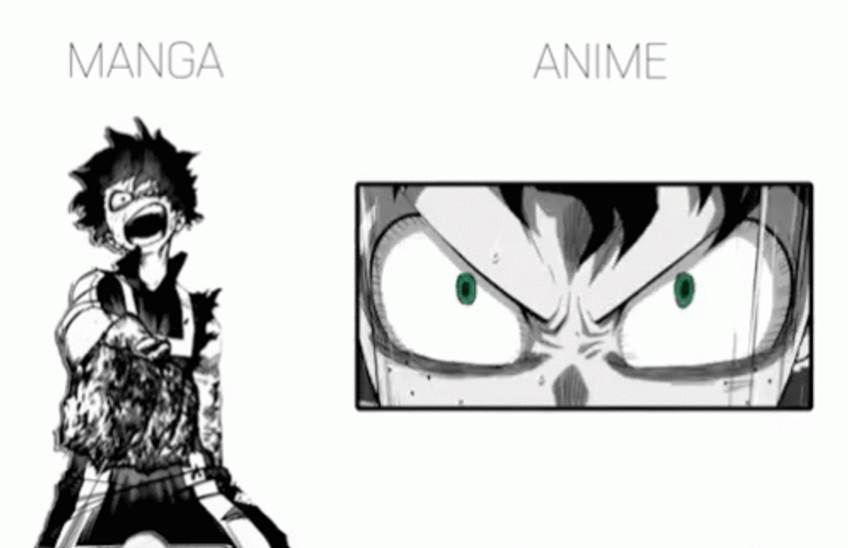 My Hero Academia Manga Comparison GIF