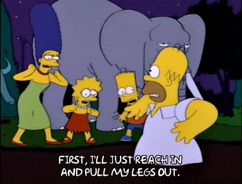 My Leg Frantic Homer Simpson GIF