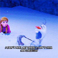 My Leg Panicking Olaf Frozen GIF