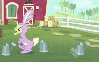 My Little Pony Characters In Bunny Costume Hopping GIF