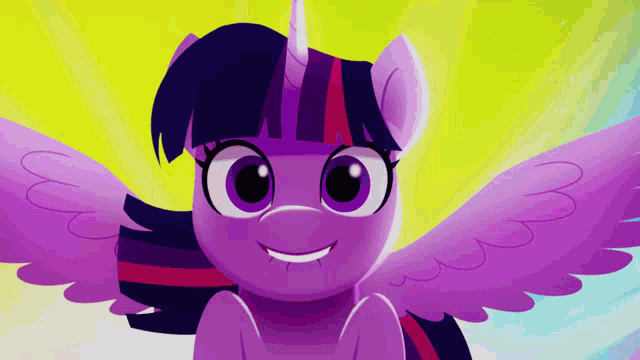My Little Pony Happy Unicorns Wings Pose GIF
