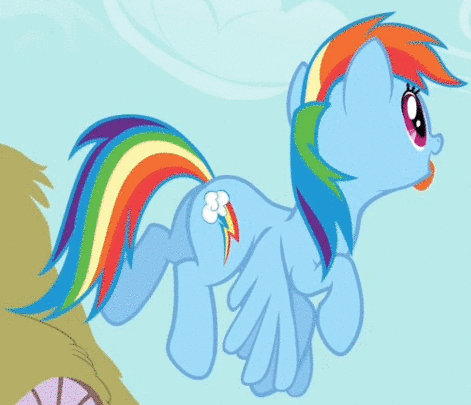 My Little Pony Rainbow Dash Hovering GIF