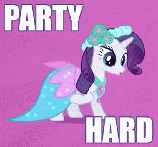 My Little Pony Rarity Dancing Party Hard GIF
