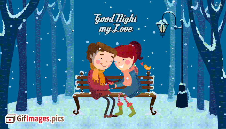My Love Snowy Winter Cartoon GIF