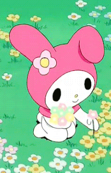 My Melody Flowers GIF