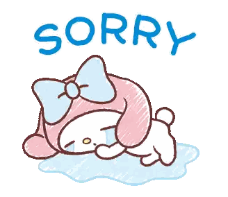 My Melody Lying Down Sorry