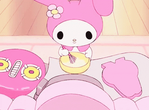 My Melody Making Cake GIF