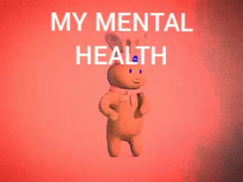 My Mental Health Triggered Rabbit Red GIF