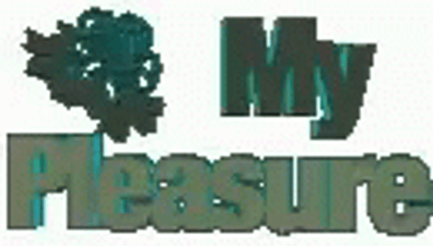 My Pleasure In Teal Text GIF