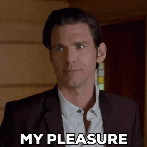 My Pleasure Says By Kevin Mcgarry GIF