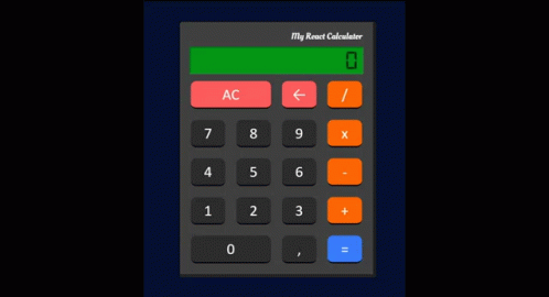 My React Calculator Numbers GIF