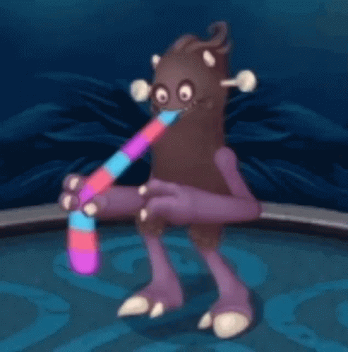 My Singing Monster Playing His Tongue GIF
