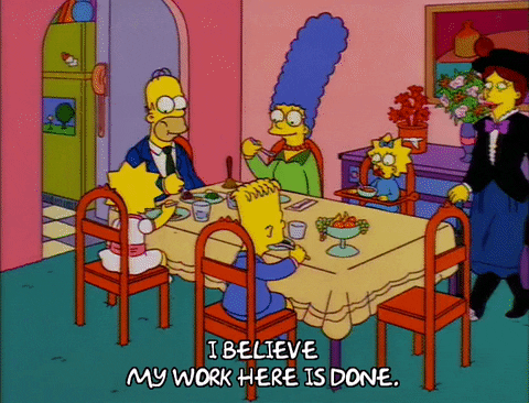 My Work Here Is Done Marge Simpson GIF
