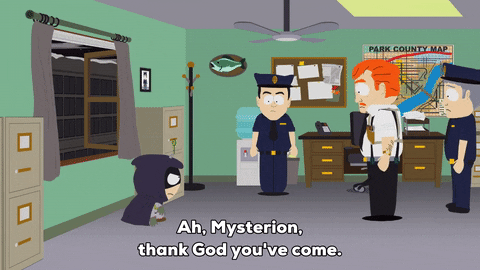 Mysterion In The Police Station GIF