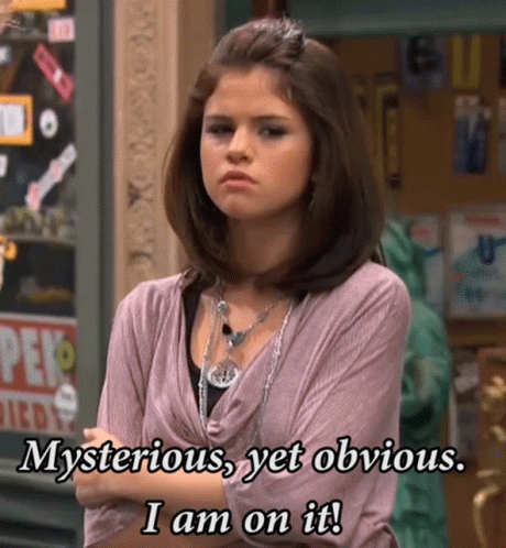 Selena Gomez Up To Solve Obvious Mystery GIF