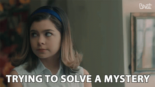 Cute Girl Tries To Solve Mystery GIF