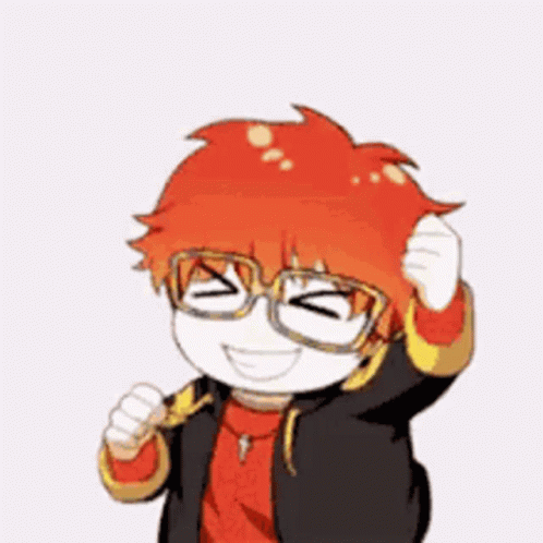 Mystic Messenger 707 Excited & Happy GIF