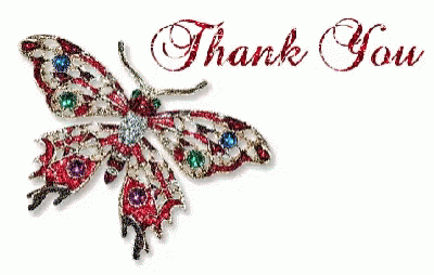 Thank You Animated Butterfly GIF