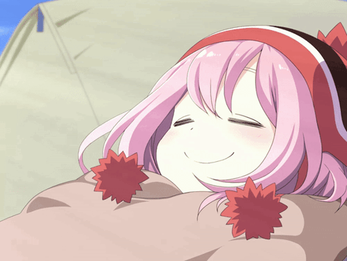 Nadeshiko Kagamihara Anime Sleep Happily GIF
