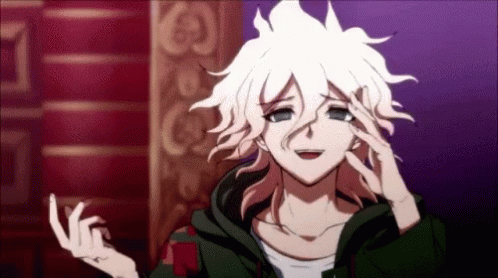 Nagito Talking With Hand On His Face GIF