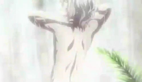Nude Nagito Taking A Bath GIF