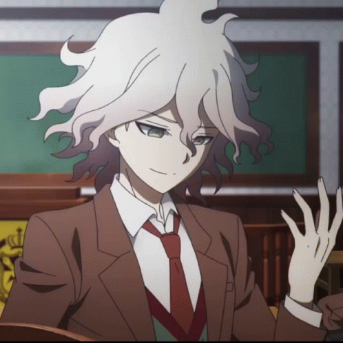 Nagito Talking While Staring At Hand GIF