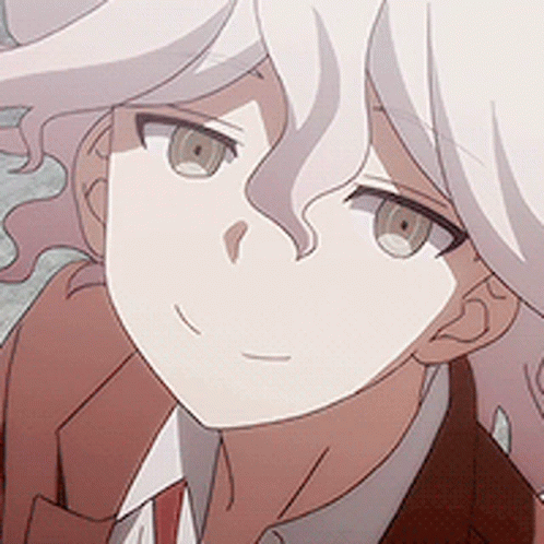 Nagito Happily Smiling While Walking GIF