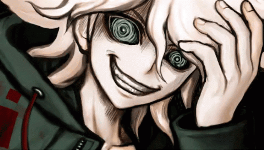 Nagito With Spinning Crazy Eyes GIF