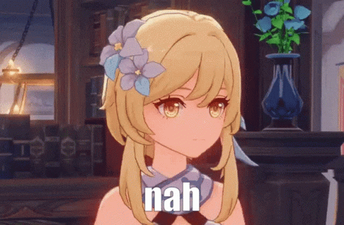 Lumine Saying Nah GIF